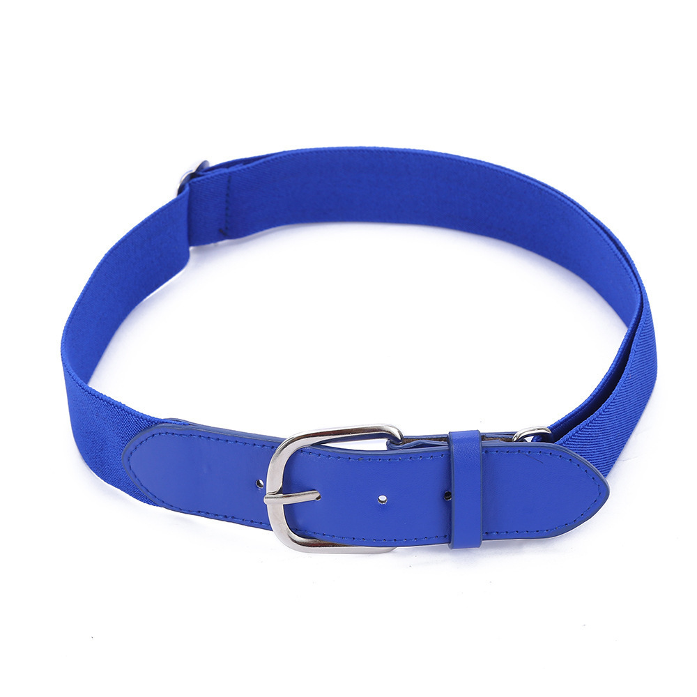 RW Fashion Pu Leather End Teens Elastic Surcingle Belt Quality Metal Buckle Kids Stretch Waist Belt For Baseball Softball Sports