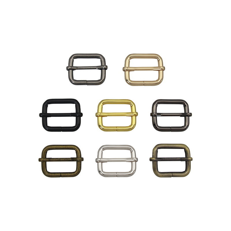 RW 13-50mm Adjuster Slide Buckle Bags Hardware Accessories Square Rectangle Tri-glide Adjust Roller Pin Buckle for Garment