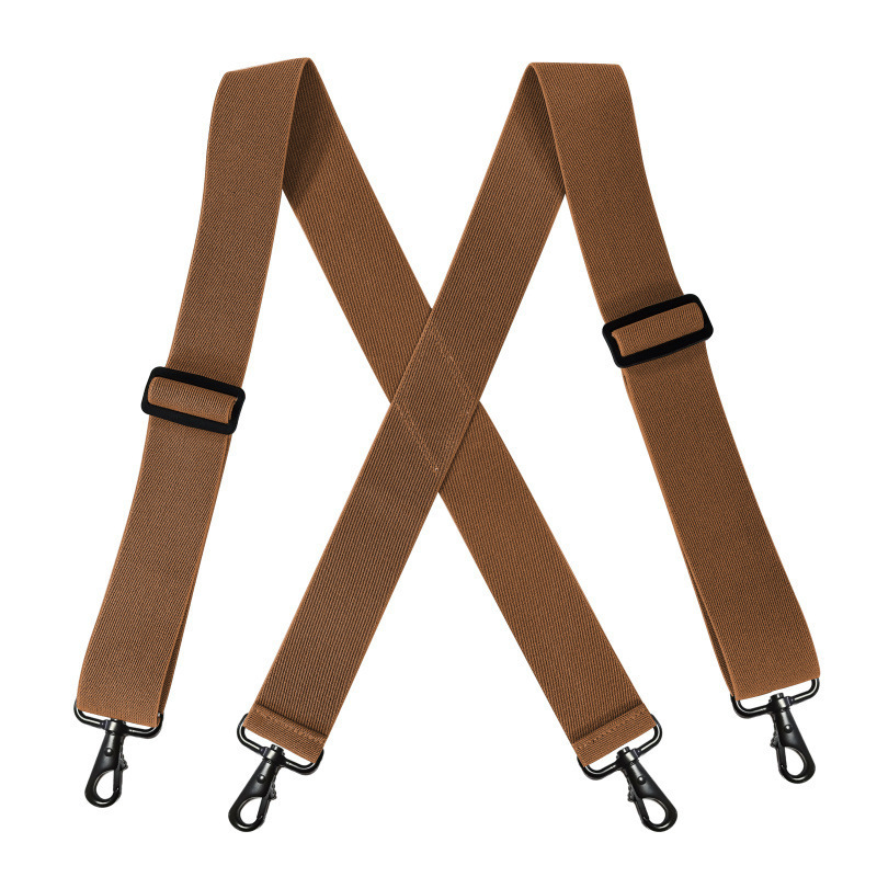 REWIN Adjustable Solid Twill Elastic Retro Suspenders Hook Suspenders for Men With Swivel Hooks