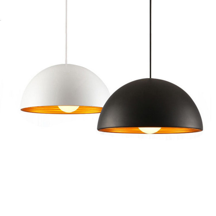 Modern Double Round Hanging Pendant Light In Bathroom