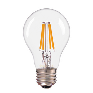 Warm White Classic Clear Glass A19 E26 LED Filament Light Bulbs