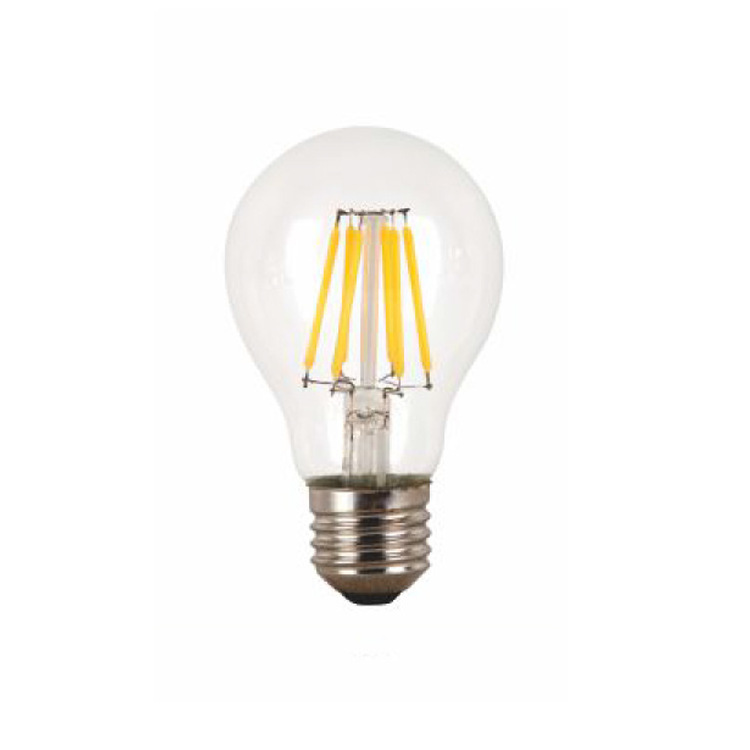 Warm White Classic Clear Glass A19 E26 LED Filament Light Bulbs