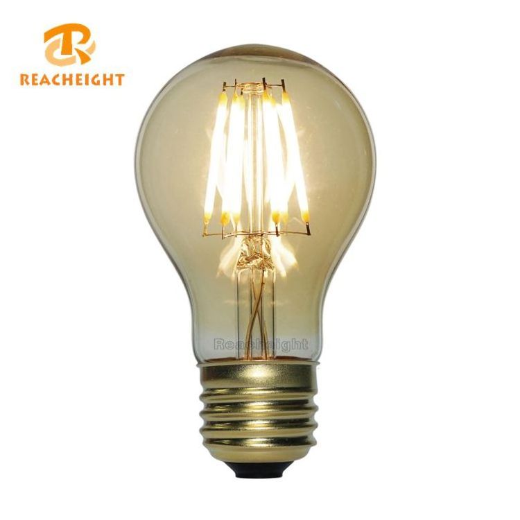 Warm White Classic Clear Glass A19 E26 LED Filament Light Bulbs