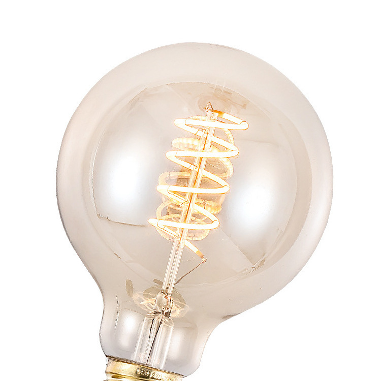 G95 Spiral LED Filament Bulb Retro Big Globe Pendant Lamp Decorative Led Light Bulb