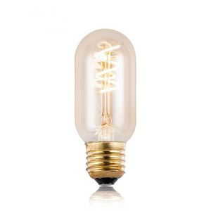 T45 3W Single Curved Glass Filament Bulb Vintage Soft flexible Led Light Bulb