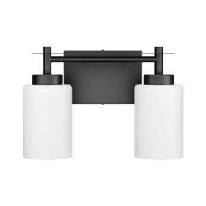 Modern Light Vanity Light Wall Sconce Lighting Fixture with cylinder Glass Shade White Finish for Bathroom