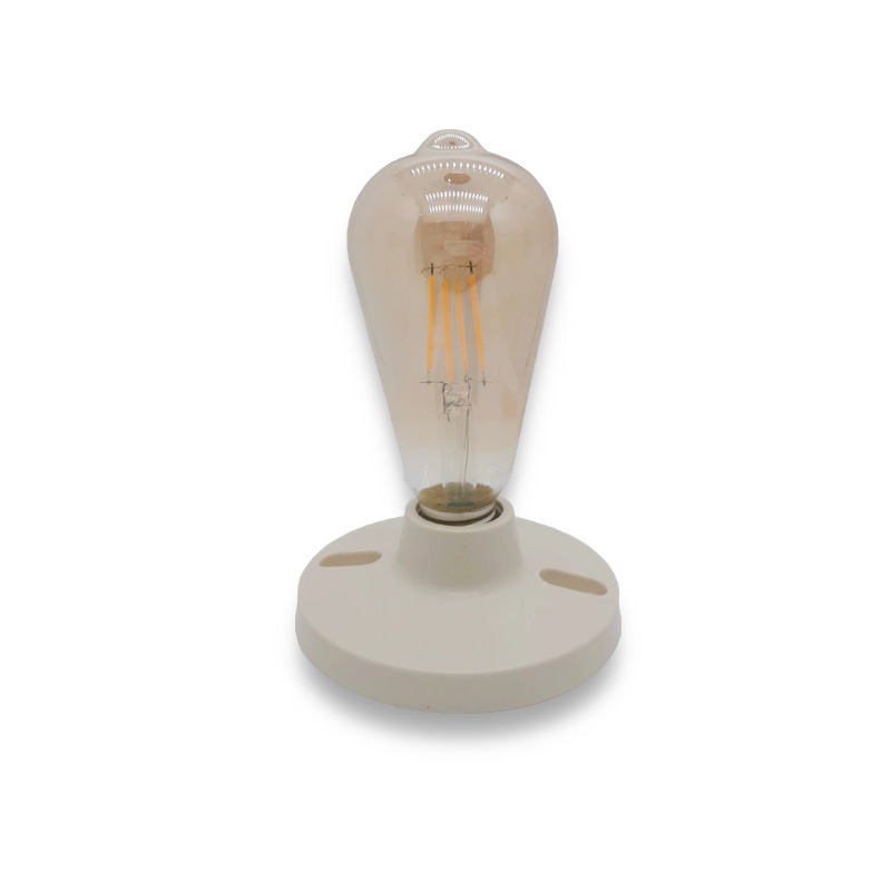 High Quality Industrial Universal Screw Bulb Socket Types White Round Shape Bakelite Ceiling Light E27 E14 Lamp Holder