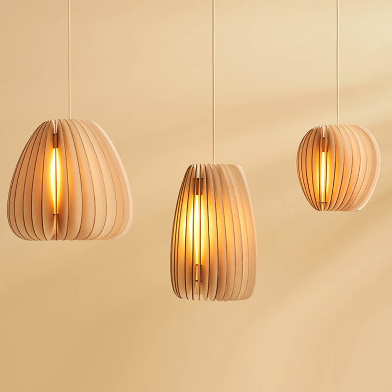 Newest Style Bamboo LED Suspension Lantern Ceiling Light Wholesale Decoration Rattan Chandelier Pendant Light Fixture