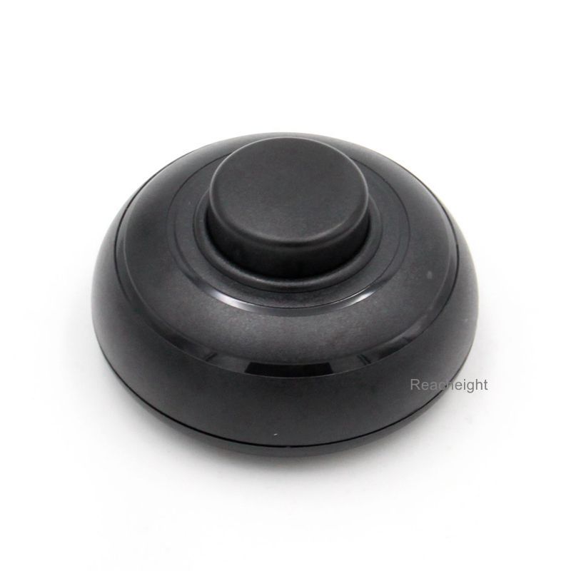 SAA Round Lamp Light Control ON/Off Black Inline Foot Pedal Push Button Switch