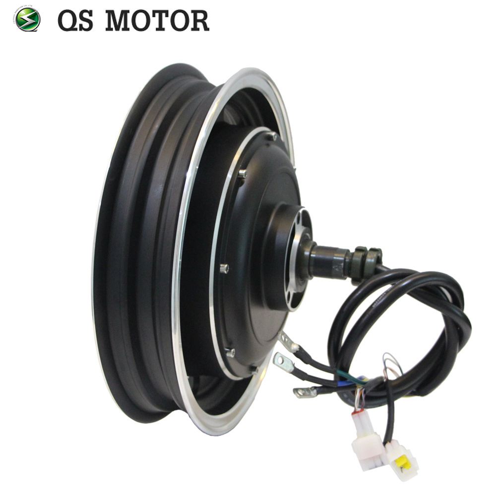 QS 12inch 2000W 260 V4 35H 72V70KPH BLDC Single Shaft In-Wheel Hub Motor For Electric Car