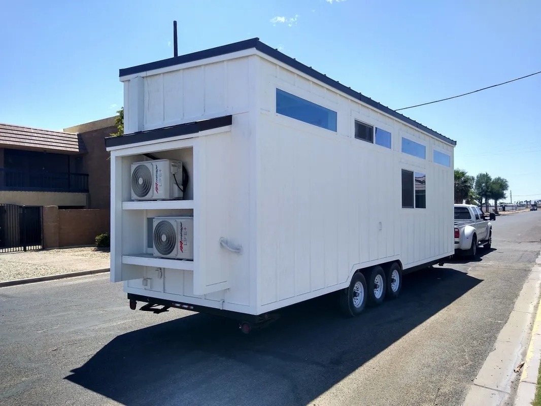 Container trailer house light steel frame prefab moving tiny house on wheels