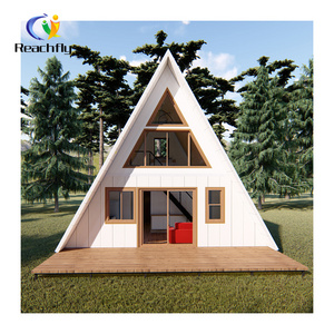 Prefab huts resort cottage home garden chalet log cabin kits movabe wood mini houses