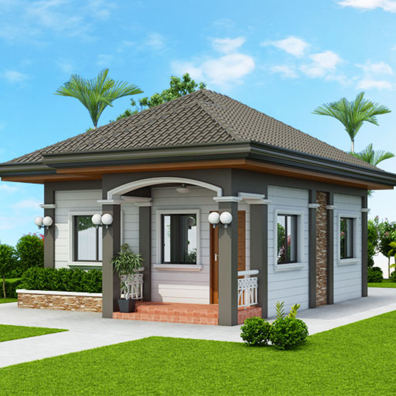 One Storey Two Bedroom Prefabricated villa Building Steel Structure Prefab House