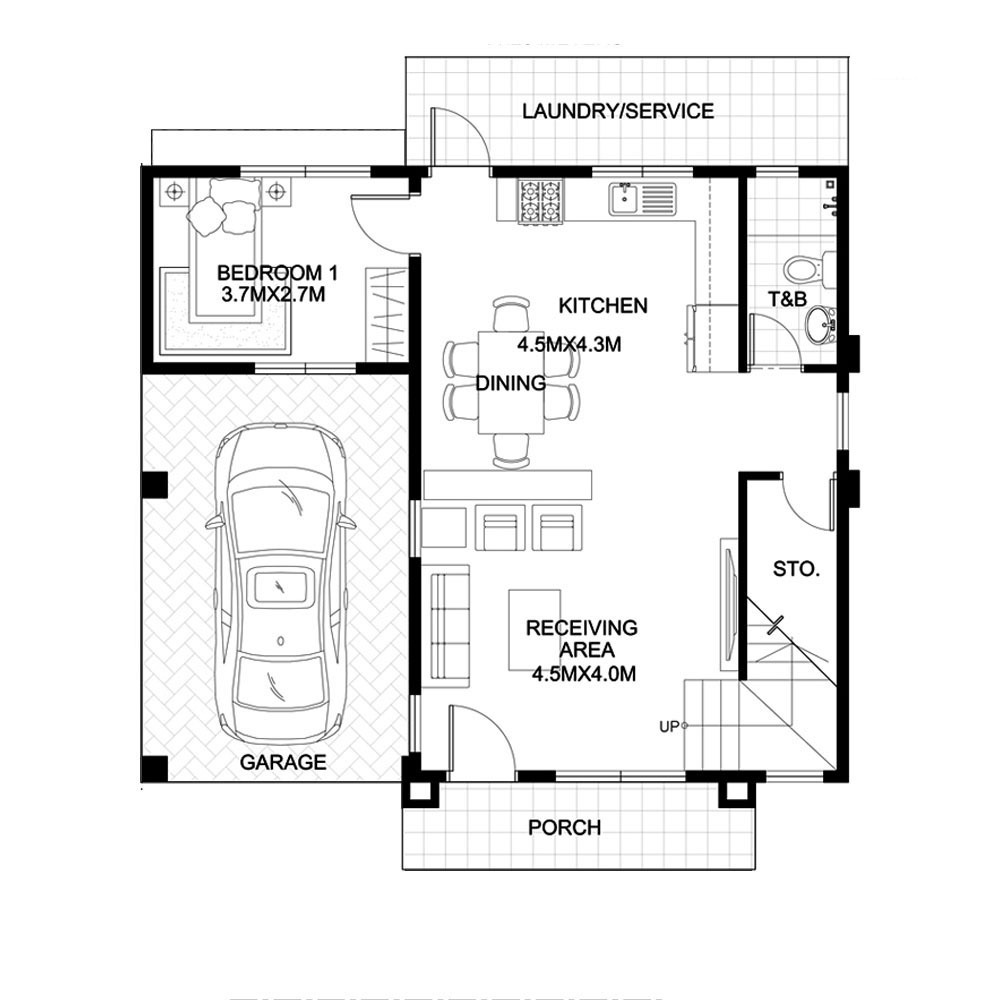 3 Bedrooms 2 Bathrooms 2 Floor Prefab House with Designs Plans