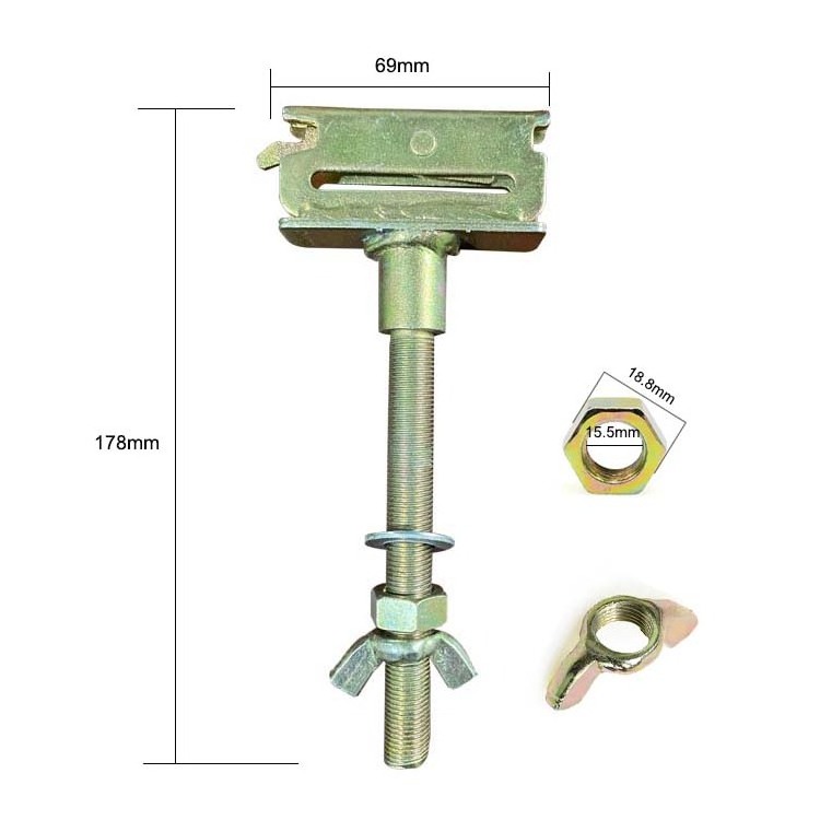 Forged T Bolt Fitting  E-track Wheel Hooks Powder Coated E Track Spare Tire Holder Mount For Installed Vans Warehouse Truck