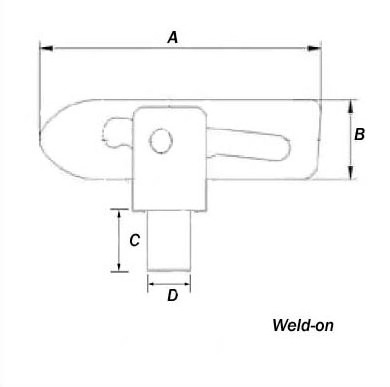 Zinc Plated Forged Antiluce Drop Lock Bolt Tailgate Lock