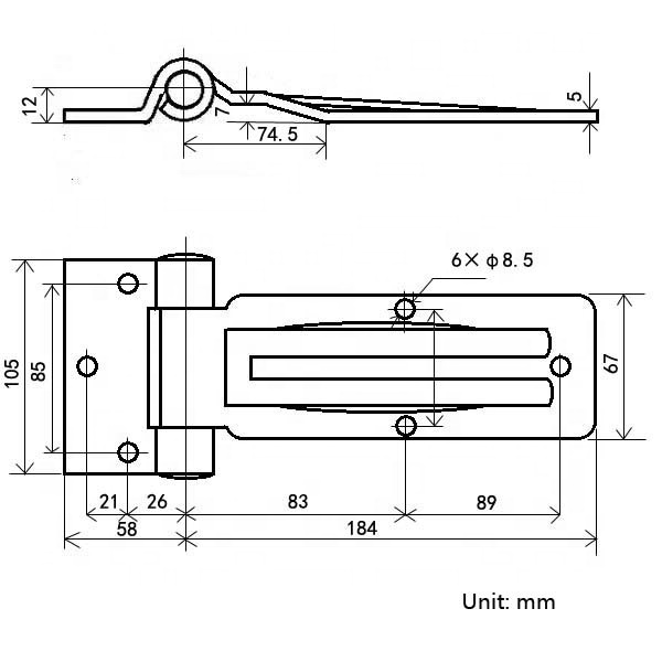 Heavy Duty Truck Body Trailer Parts Door Hinges Van Trailer Side Board Tool Box Hinge