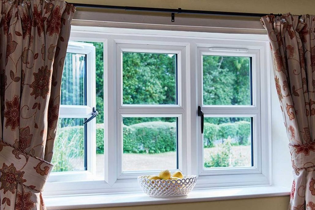 Fashionable Low U Factor Hurricane Proof Swing Double Glazed UPVC Casement Windows