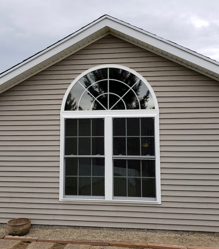 Reaching Build Arched Aluminum pvc Push Out French Swing Casement Swing Push out Geometric Windows