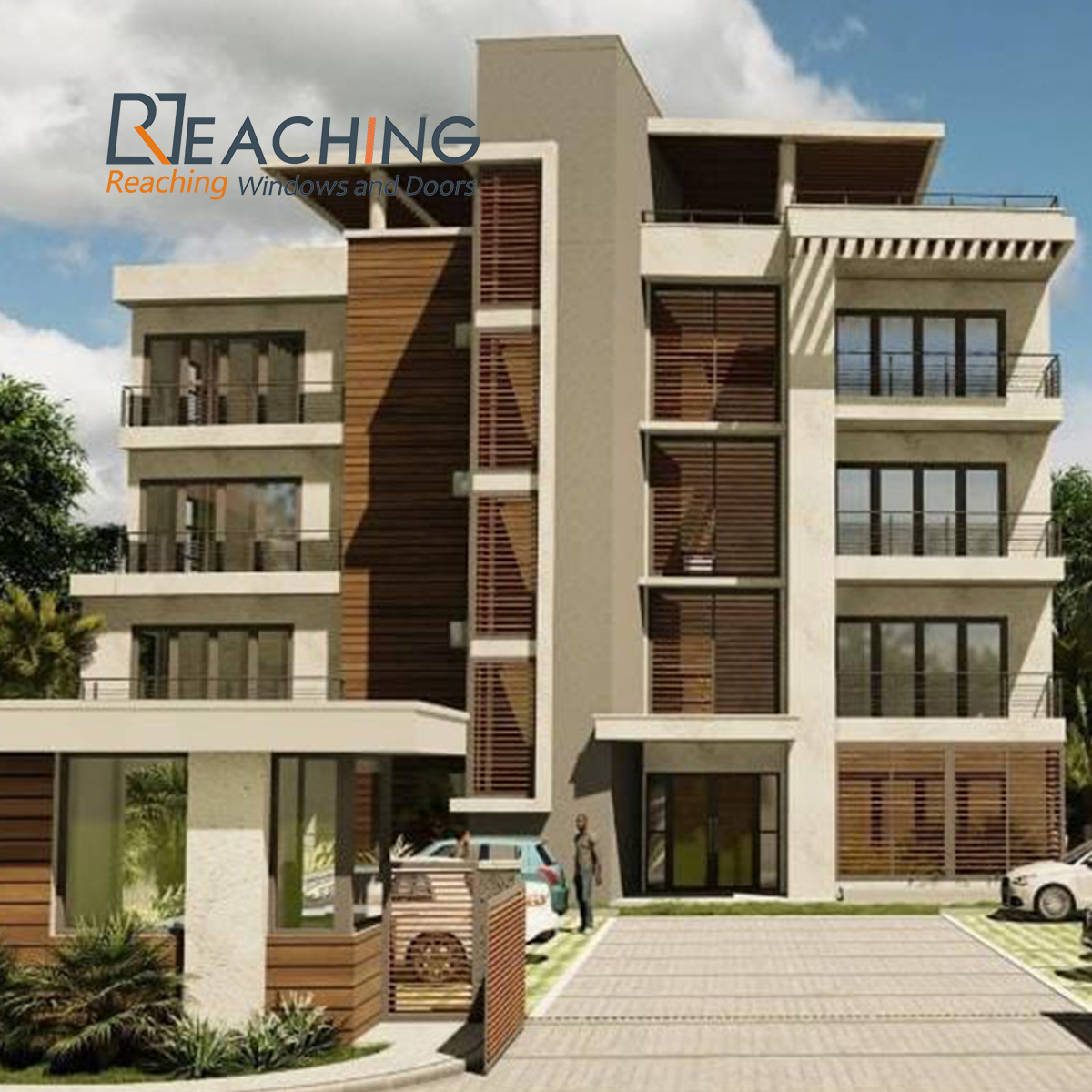 Reaching Build Overseas Project Case-Apartment in Jamaica -Aluminum fixed awning windows, casement/louver doors, ,interior doors