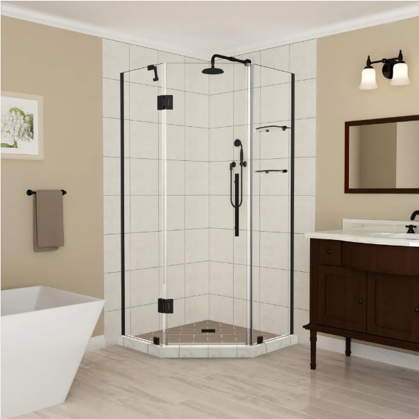 Eco-friendly Custom Glass Shower Door Corner Shower  Swinging Door  for house