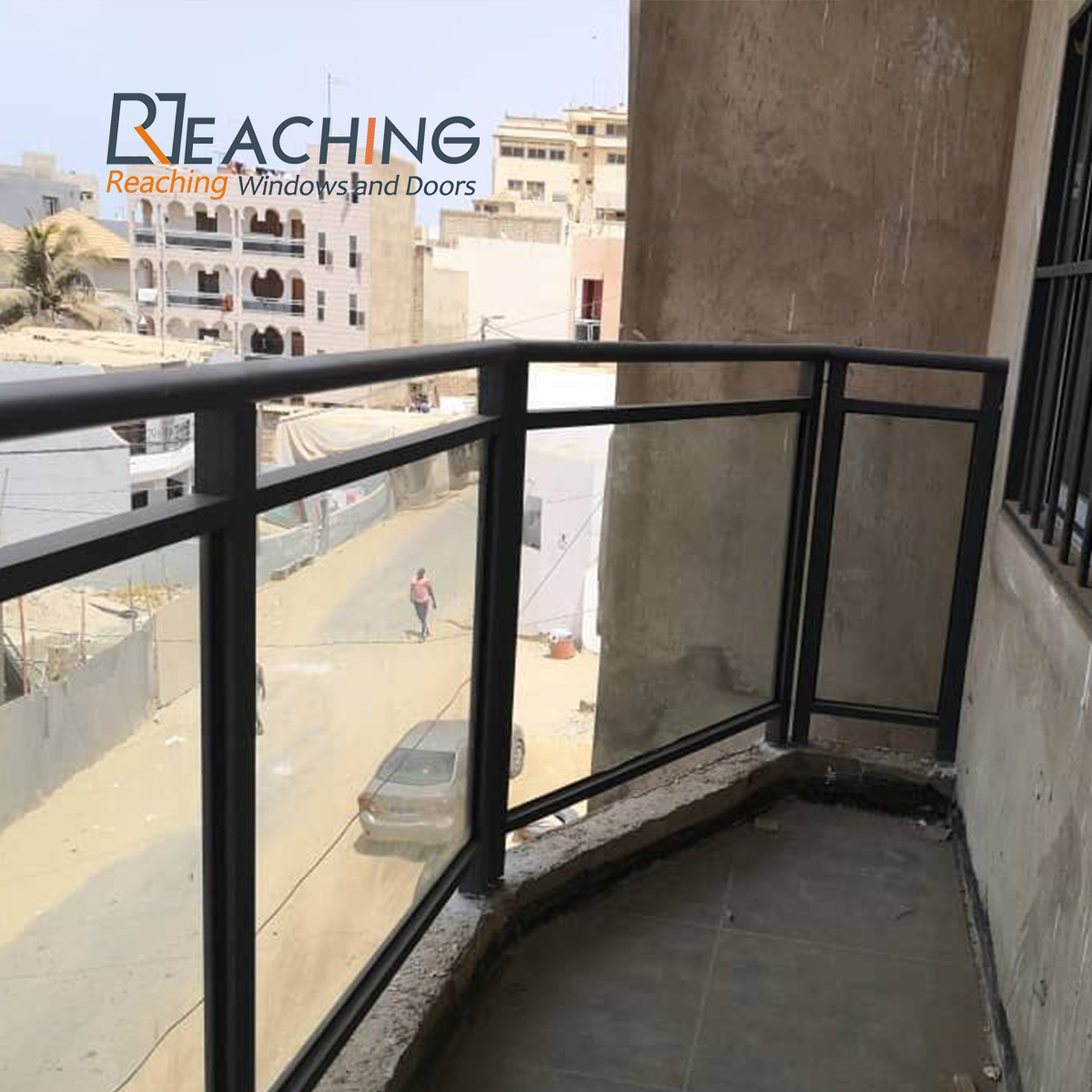 Reaching Build Overseas Project Case-Office Building in Senegal -Aluminum sliding casement doors  awning windows glass railing