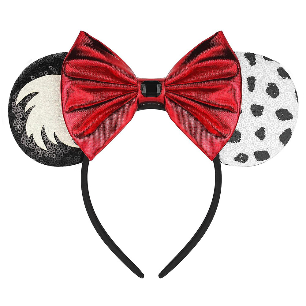 HB128 Wholesale Mouse Ears Headband Boys Girls Women Halloween Sequin Ears Hairband