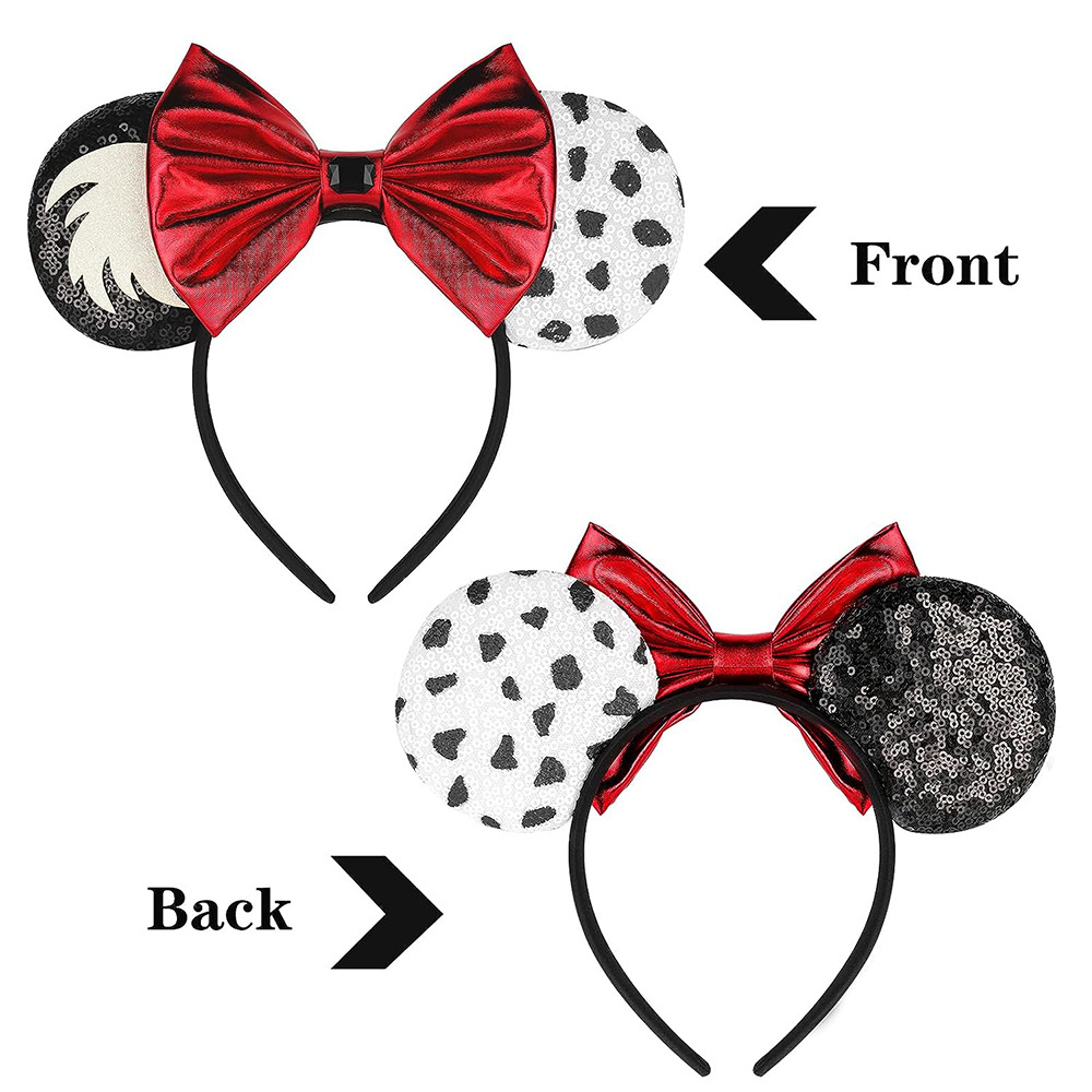 HB128 Wholesale Mouse Ears Headband Boys Girls Women Halloween Sequin Ears Hairband