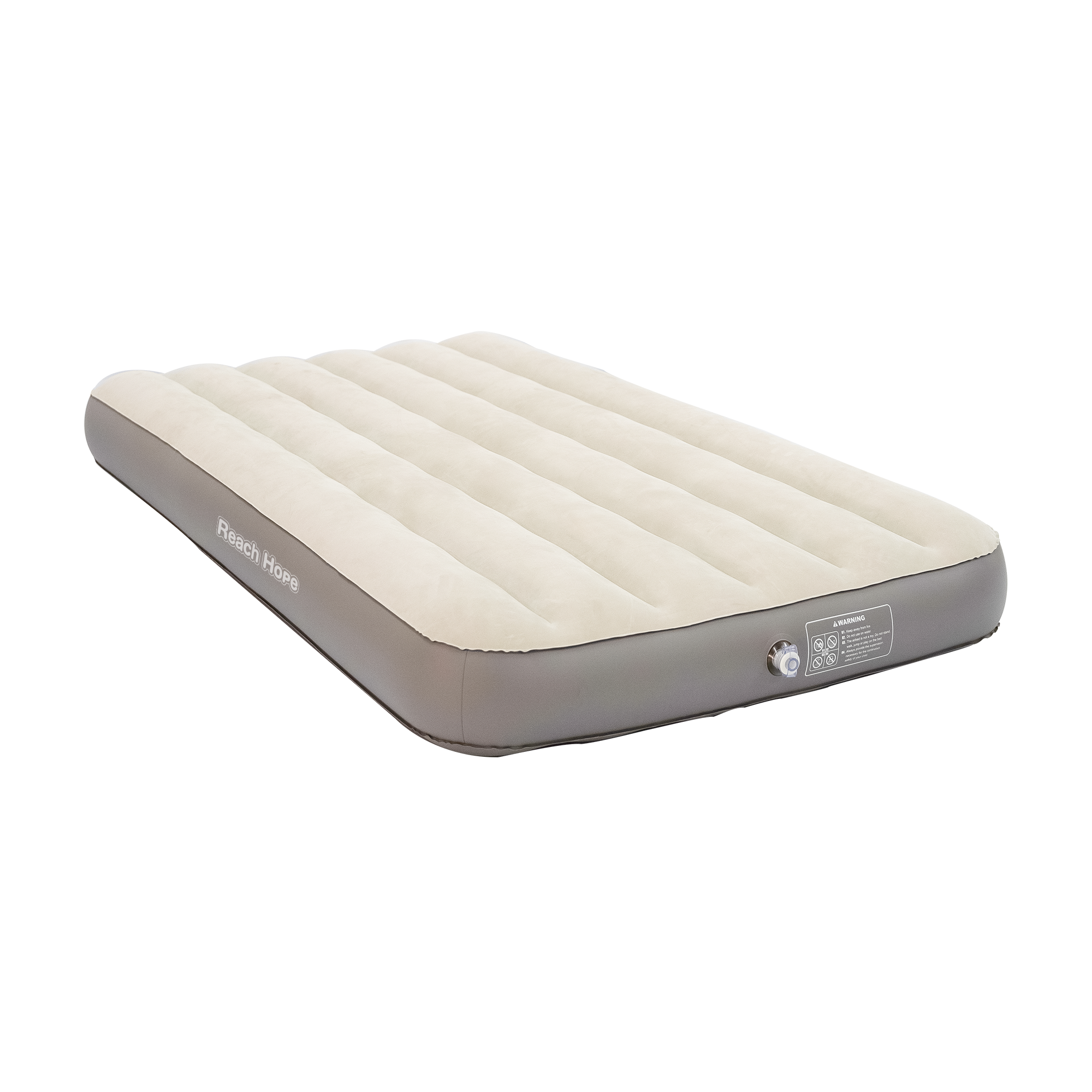 Flocked Inflatable Air Mattress Coli Beam Single-layer Sleeping Bed with Build-in Pump