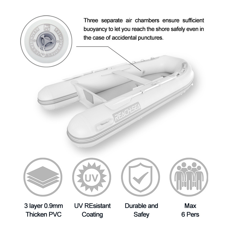 Reachsea Hot sale inflatable boat house inflatable ship water sports 5 persons from China Outdoors