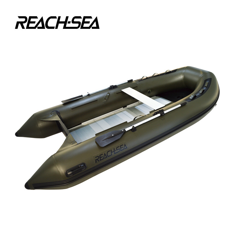 Reachsea 2.3m -7m foldable aluminum floor PVC inflatable boat for sale