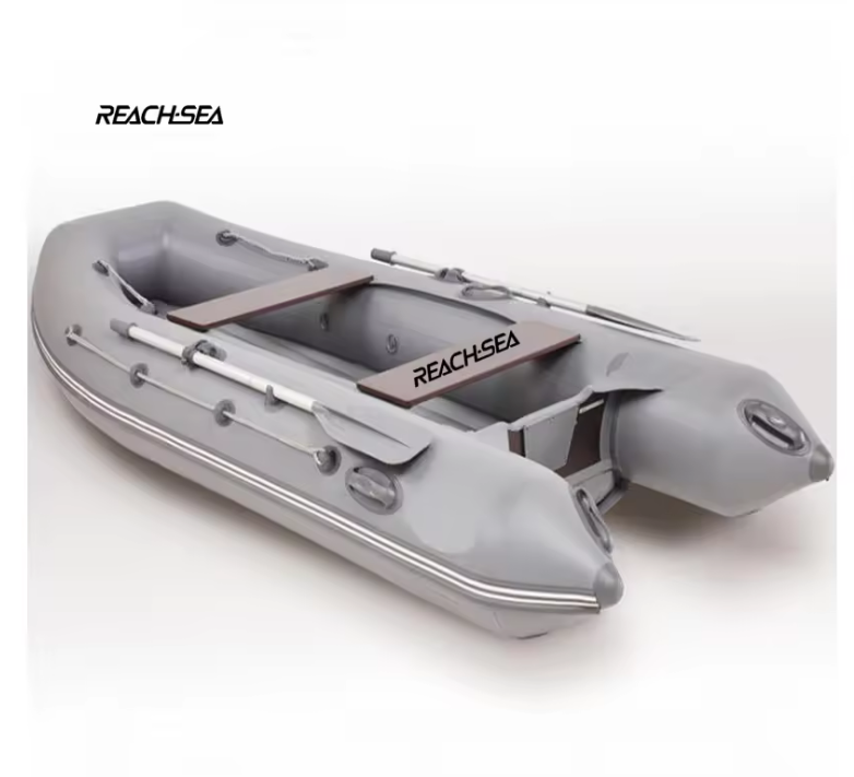 Reachsea China Pvc inflatable boat kit Inflatable Aluminum Floor Fishing Boat For Sale