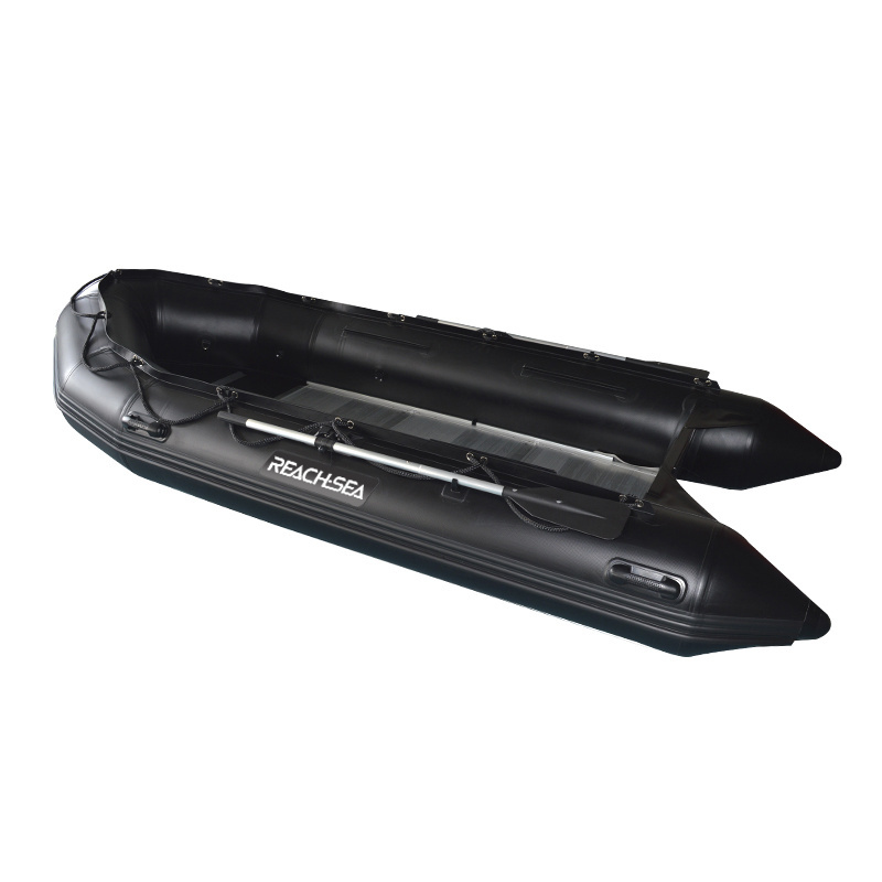 Reachsea wholesale portable rescue boat  4-8 people inflatable boat  black big size customized irescue inflatable boat for sale