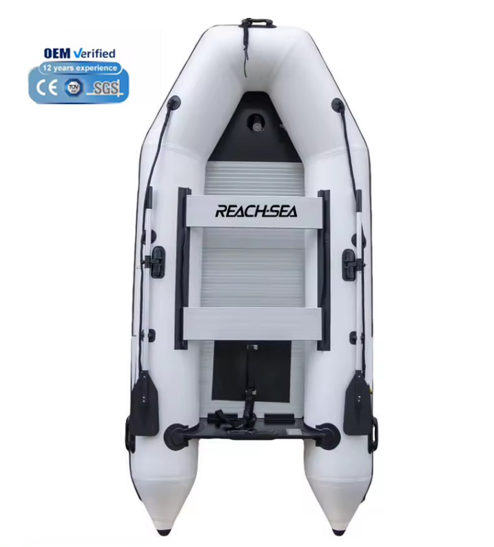 Reachsea China Pvc inflatable boat kit Inflatable Aluminum Floor Fishing Boat For Sale