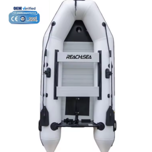 Reachsea China Pvc inflatable boat kit Inflatable Aluminum Floor Fishing Boat For Sale