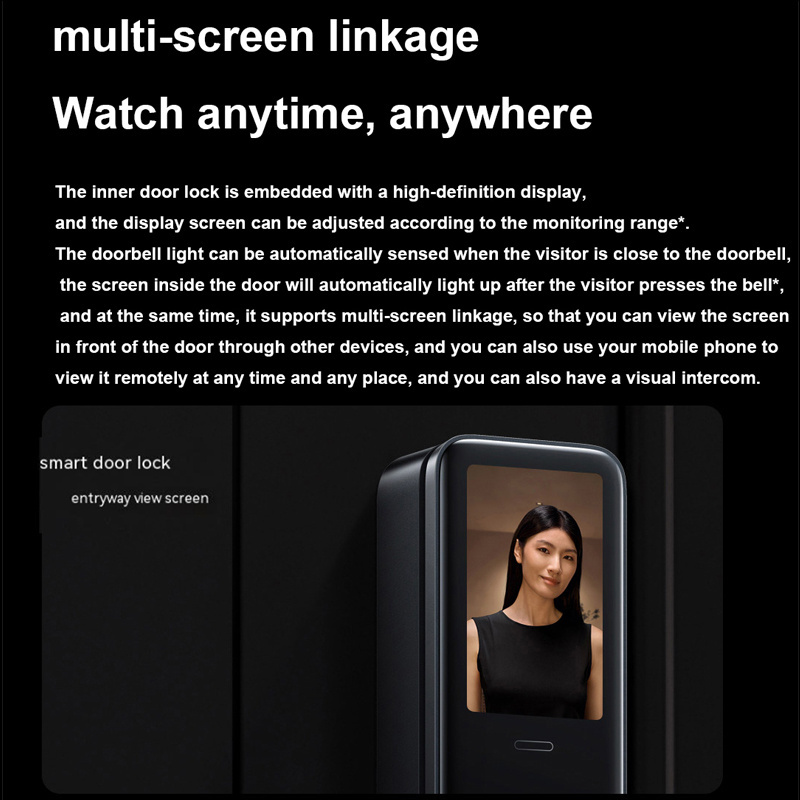 Xiaomi Smart Door Lock M20 Pro  3D Face Recognition Door Lock Visual Large Screen Smart Fingerprint Door Lock