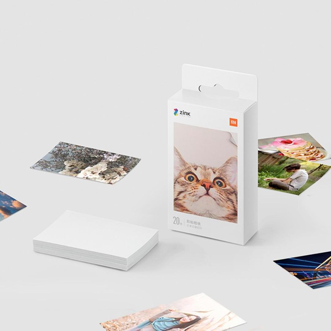 R XIAOMI Mi Portable Photo Printer Paper ( 2*3-inch, 20-sheets ) Self adhesive For Xiaomi Portable Photo Printer