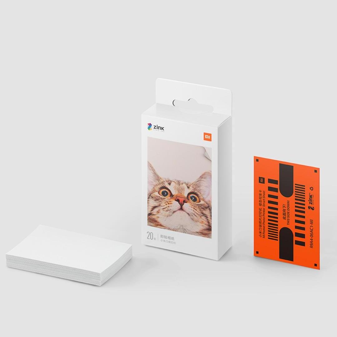 R XIAOMI Mi Portable Photo Printer Paper ( 2*3-inch, 20-sheets ) Self adhesive For Xiaomi Portable Photo Printer