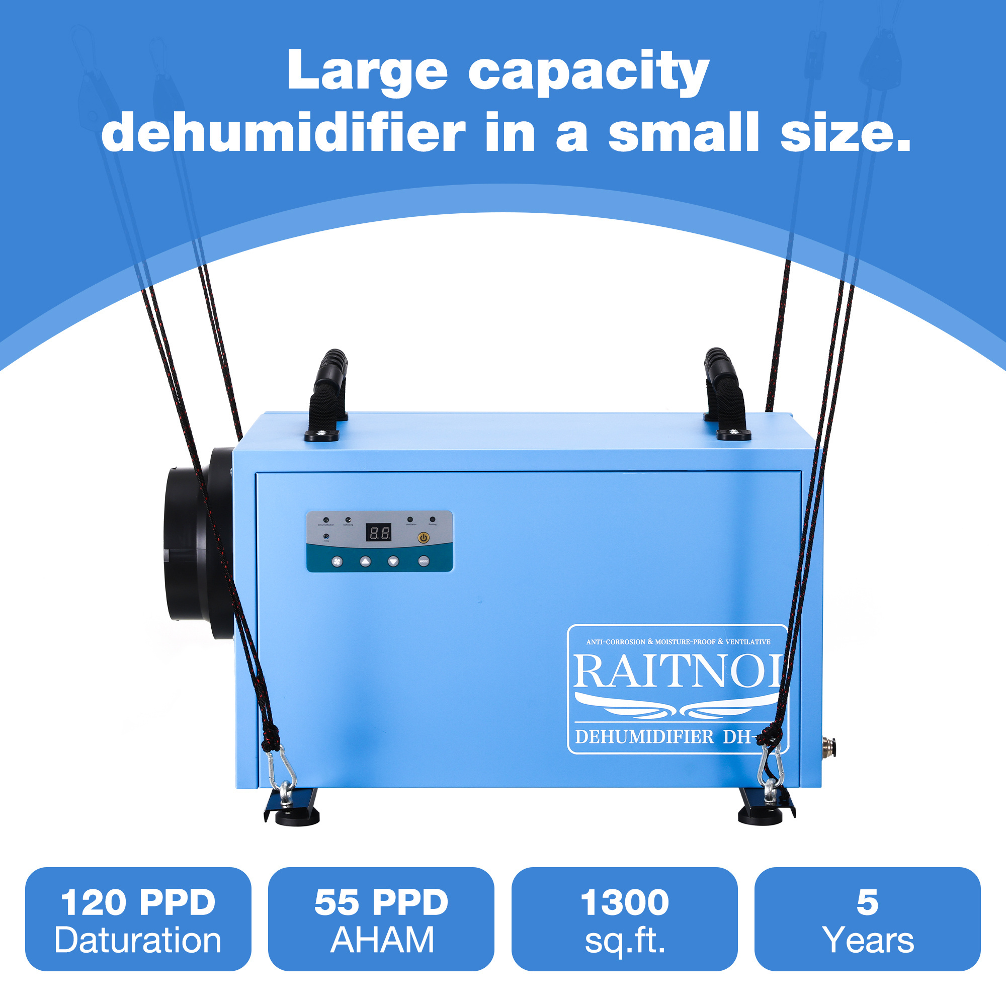 Portable dehumidifier industrial dehumidifying machine crawlspace dehumidifier commercial