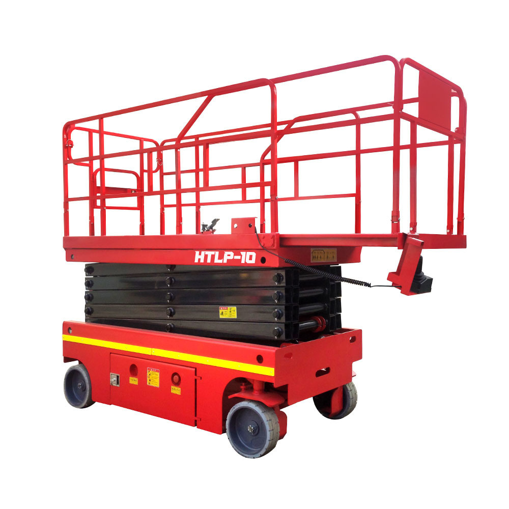 4m 6m 8m 10m 12m 320kg 450kg battery powered hydraulic electric tracked crawler scissor lift platform for aerial work