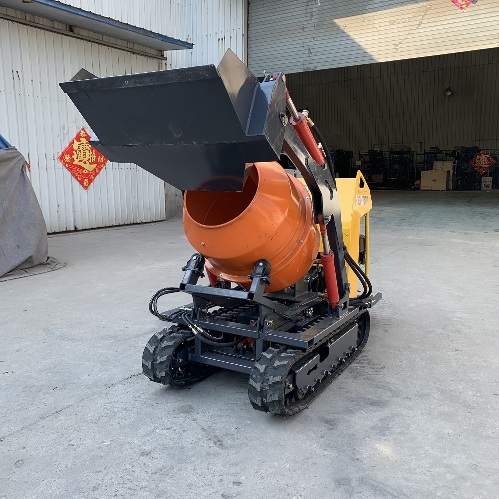 Self Loading Tracked Mini Dumper Mini 500kg Dumper With Mixer