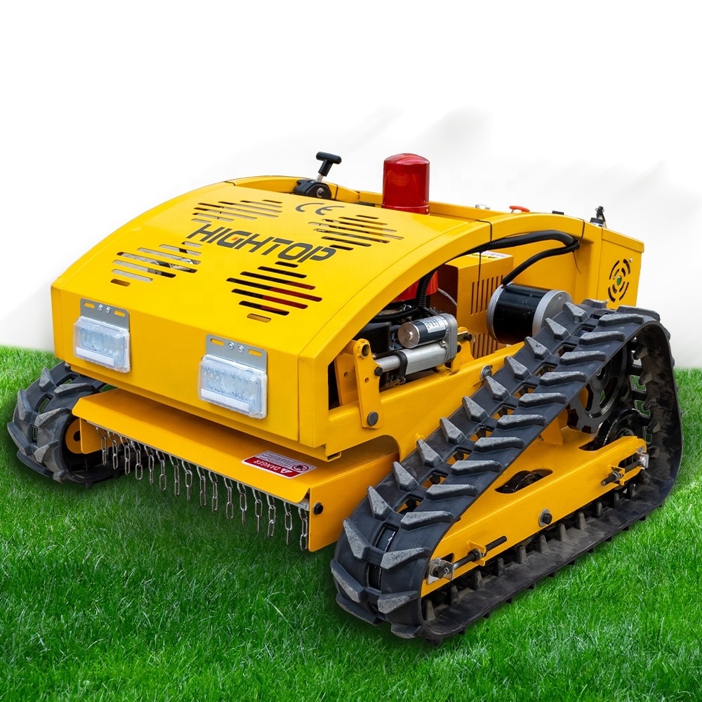 New Design HT550 HT800 Electric Gasoline Crawler Mini Remote Control Lawn Mower HT750 Grass Cutter