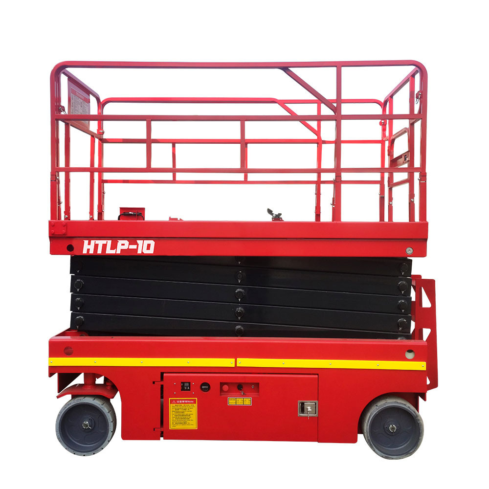 4m 6m 8m 10m 12m 320kg 450kg battery powered hydraulic electric tracked crawler scissor lift platform for aerial work