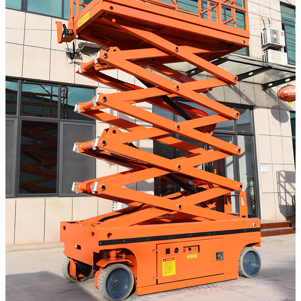 4m 6m 8m 10m 12m 320kg 450kg battery powered hydraulic electric tracked crawler scissor lift platform for aerial work