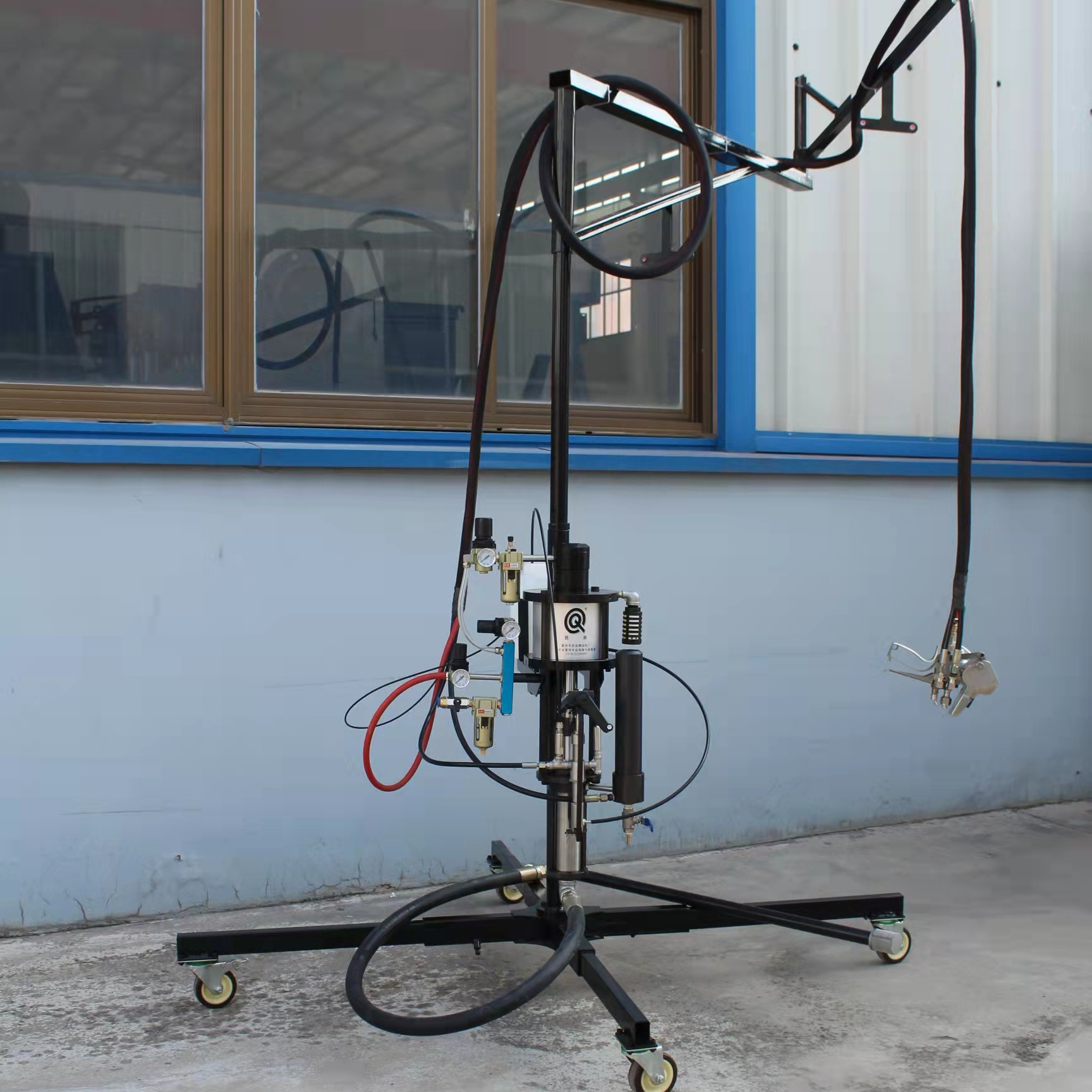 China sale low price FRP composite roving fiber glass chopper chop resin spray gun system machine