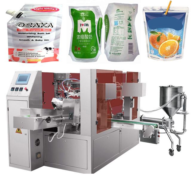 MINGRUI Factory Automatic Zip Lock Divided Liquid Packing Machine Yogurt Liquid Big Packing Machine