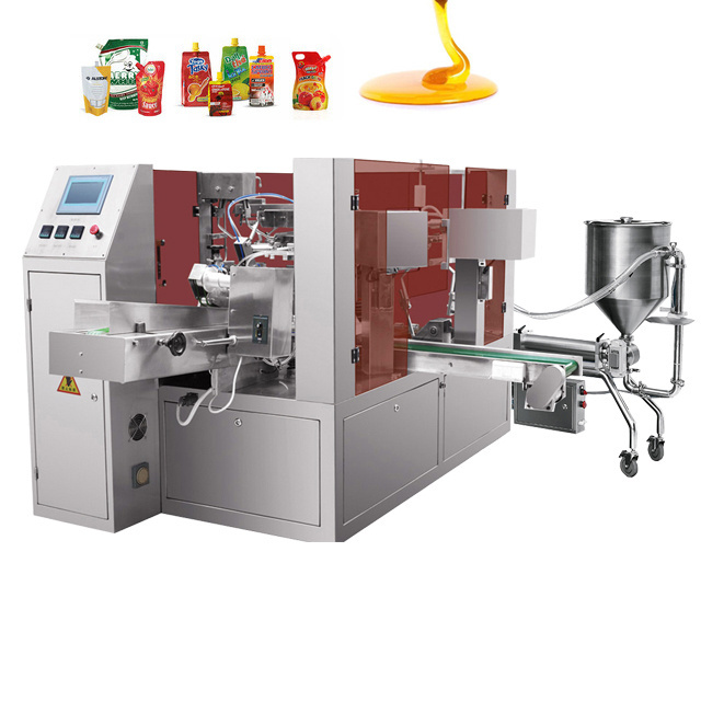 Multi-function Automatic rotary 300ml 500g 800ml Liquid ketchup salad dressing Packing Machine