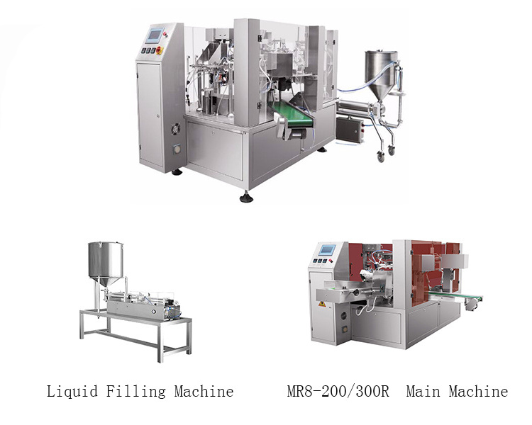 Multi-function Automatic rotary 300ml 500g 800ml Liquid ketchup salad dressing Packing Machine