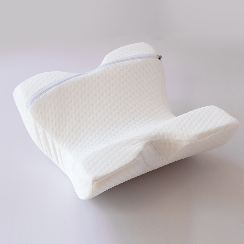 Polyester Arched U Shape Pillow with Hollow Design Arm Rest Hand Pillow Memory Pillow for Couple Side Sleepers