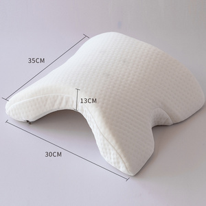 Polyester Arched U Shape Pillow with Hollow Design Arm Rest Hand Pillow Memory Pillow for Couple Side Sleepers